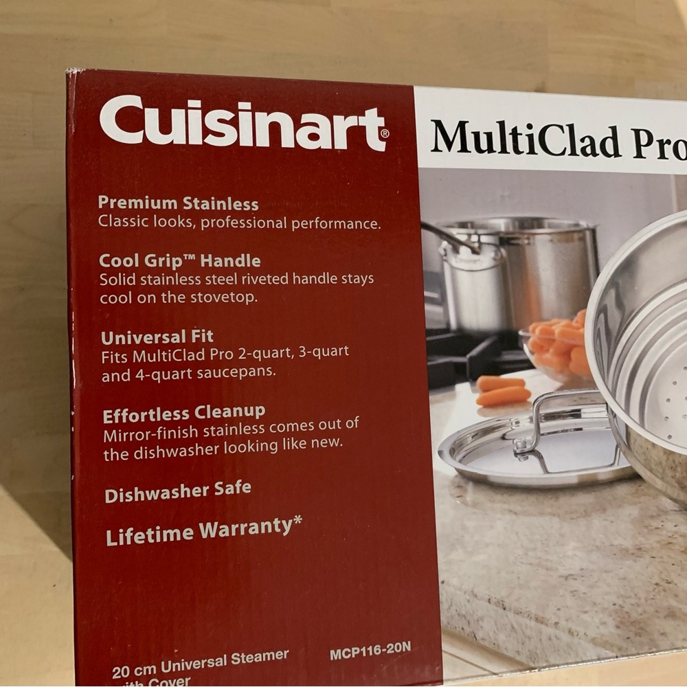 Cuisinart NIB Multiclad Pro Stainless Steamer - Picture 3 of 8